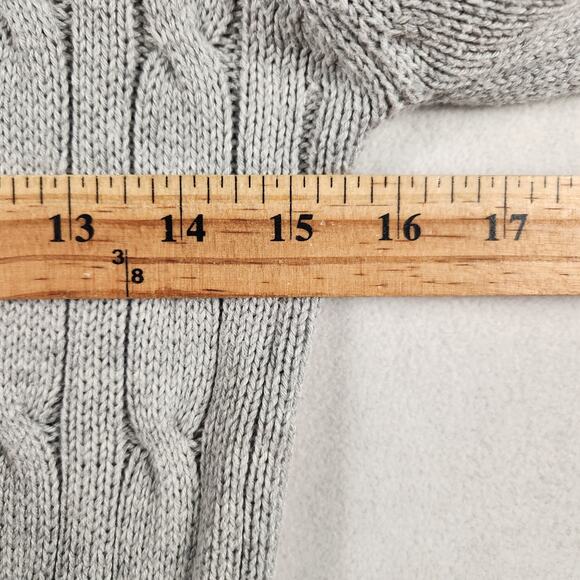 Kian D Mens Sweater Button Cable Knit Gray Size M Long Sleeve Cotton Blend EUC - Picture 9 of 11